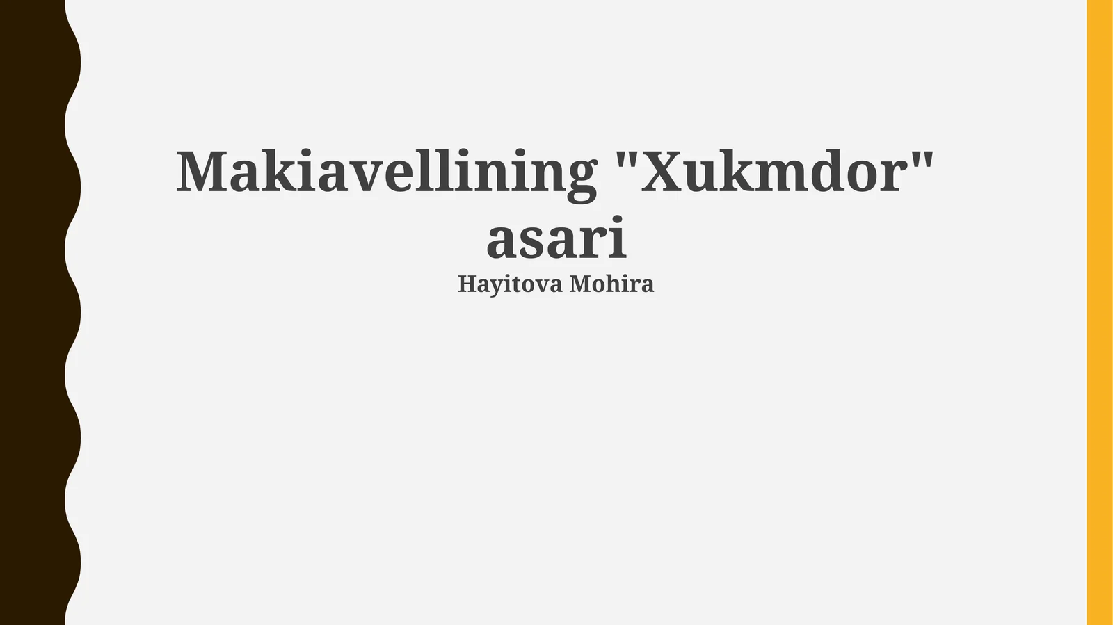 Makiavellining "Xukmdor" asari