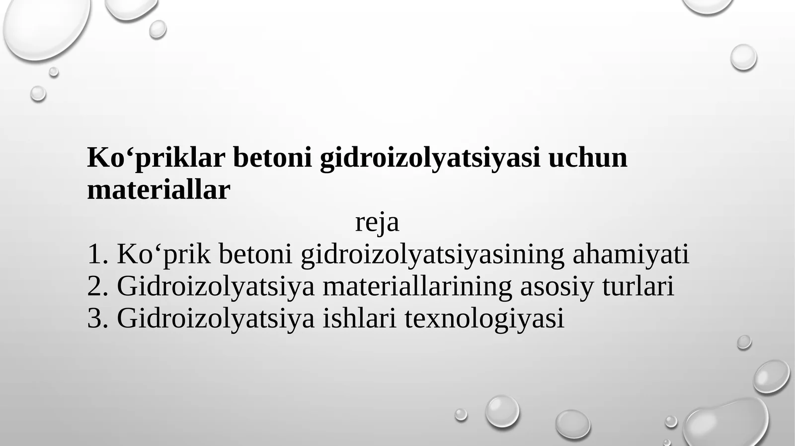 Gidroizolyatsiya materiallari