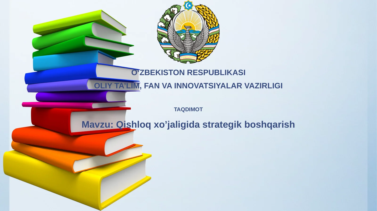 Qishloq xo’jaligida strategik boshqarish