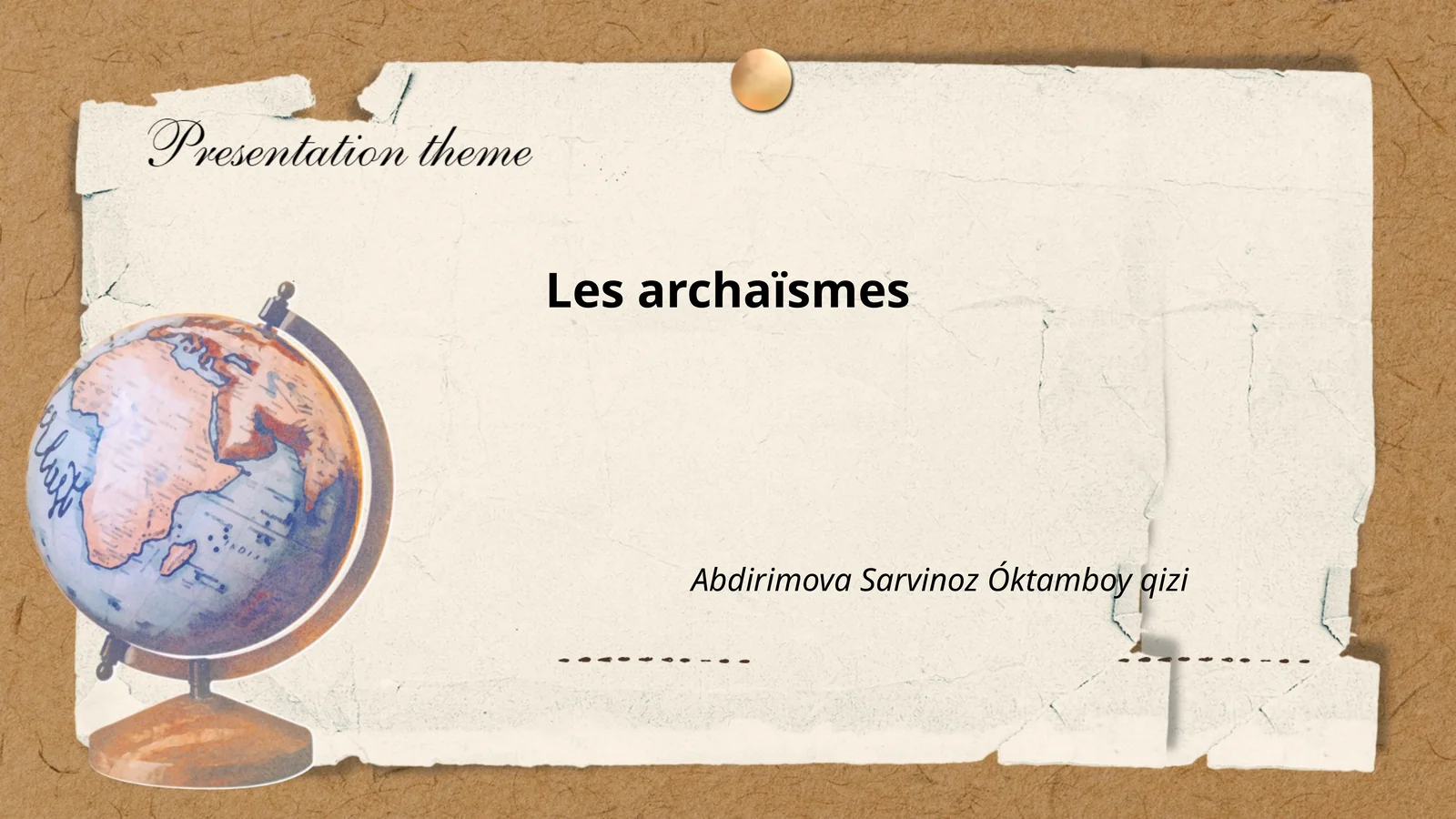 Les archaïsmes