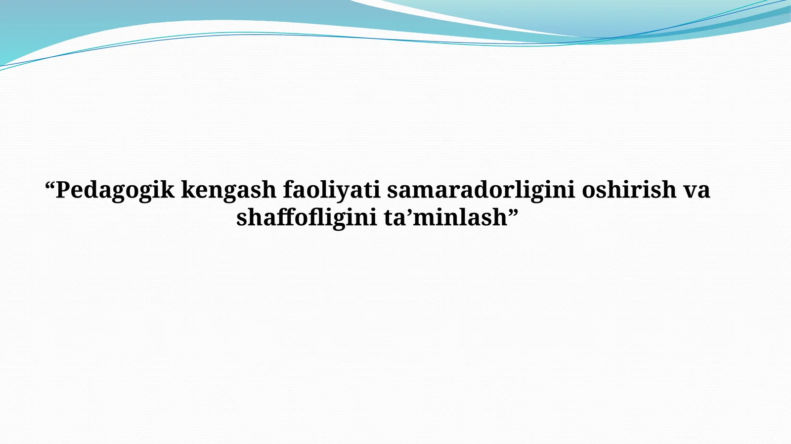 Yoshlarning sifatli ta’lim olish imkoniyati
