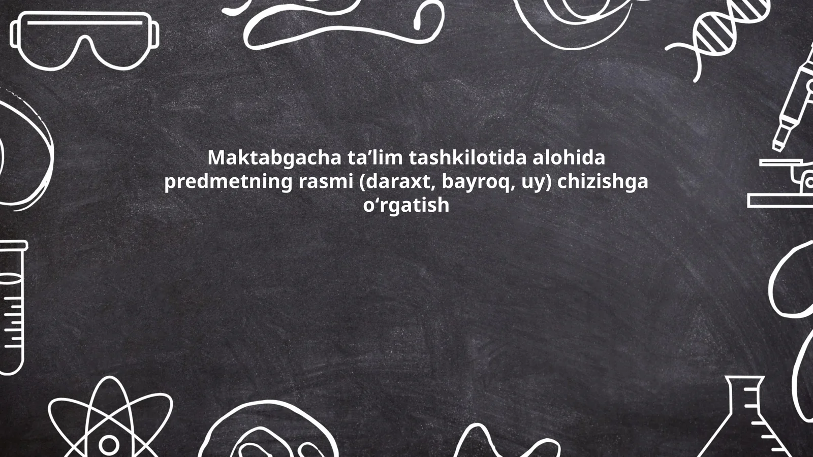 Daraxt, bayroq, uy rasmi chizish