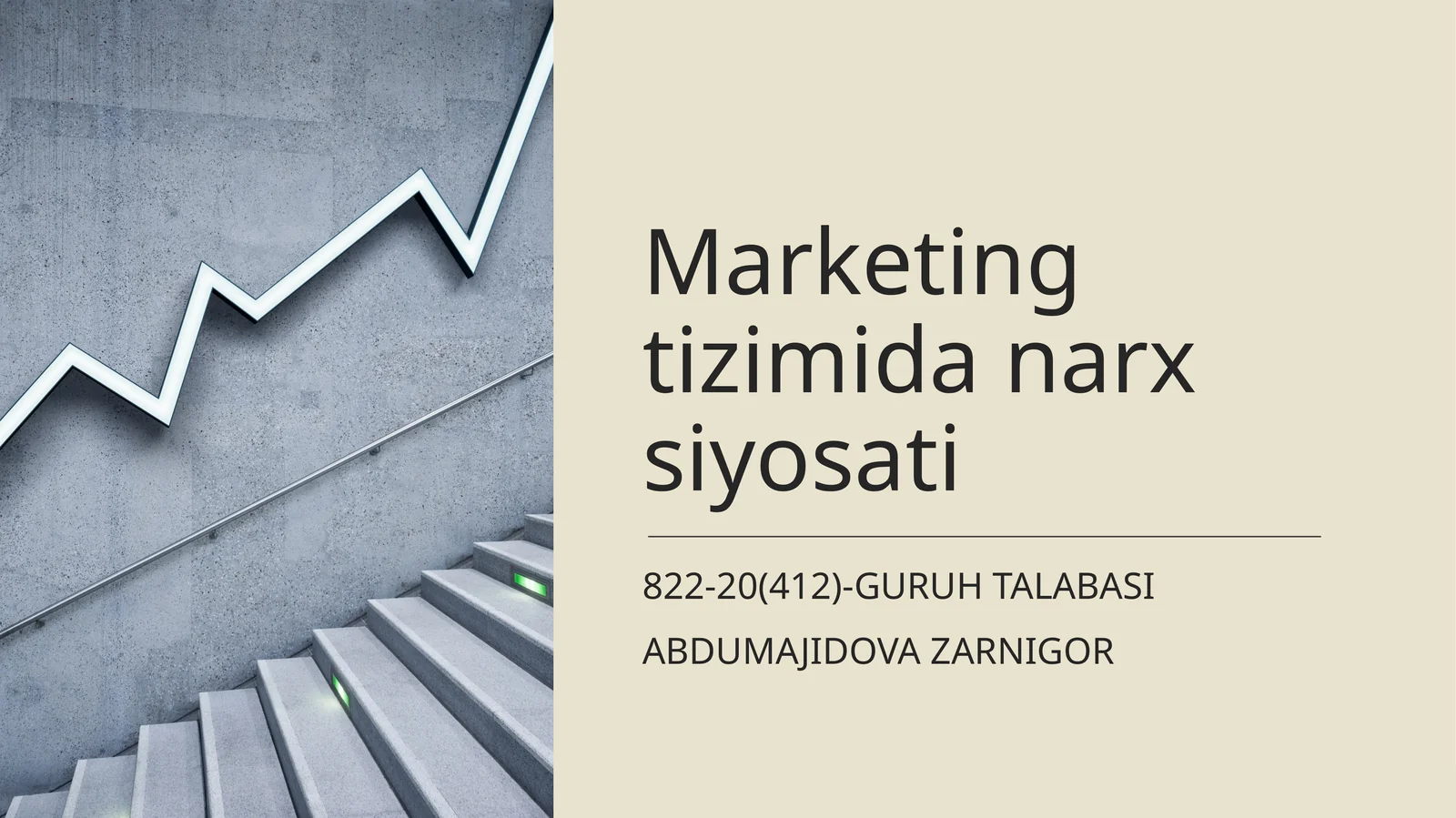 Marketing tizimida narx siyosati
