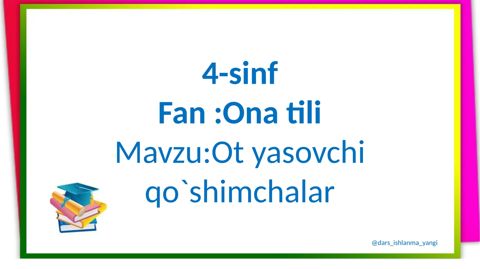 Ot yasovchi qo`shimchalar