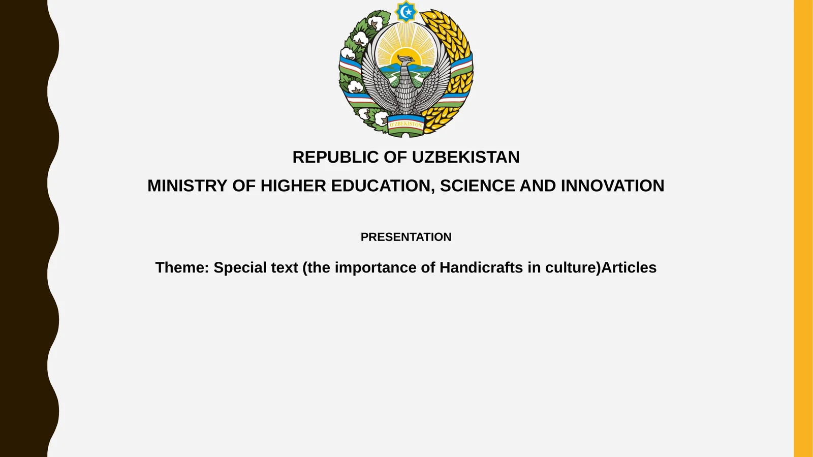 Presentation on Handicrafts