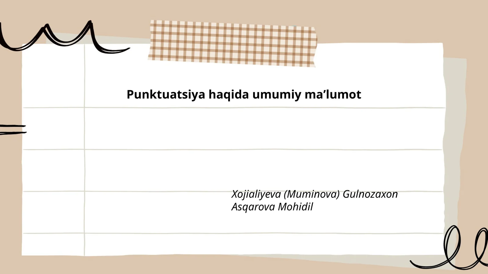 Punktuatsiya haqida umumiy maʼlumot
