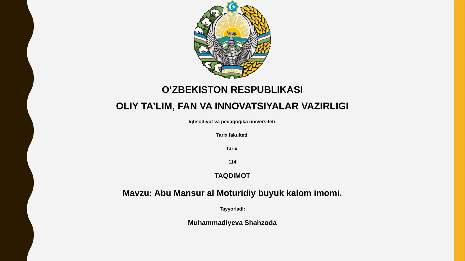 Abu Mansur al Moturidiy buyuk kalom imomi