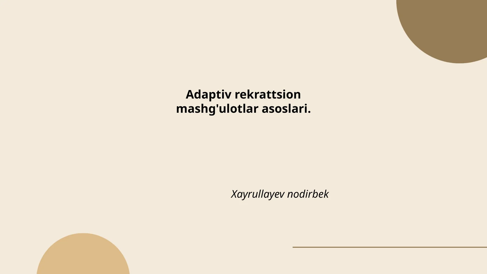 Adaptiv rekreatsiya