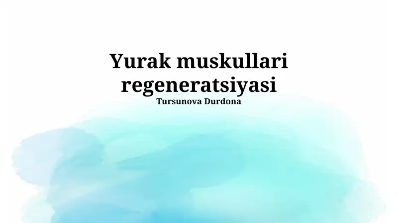 Yurak muskullari regeneratsiyasi