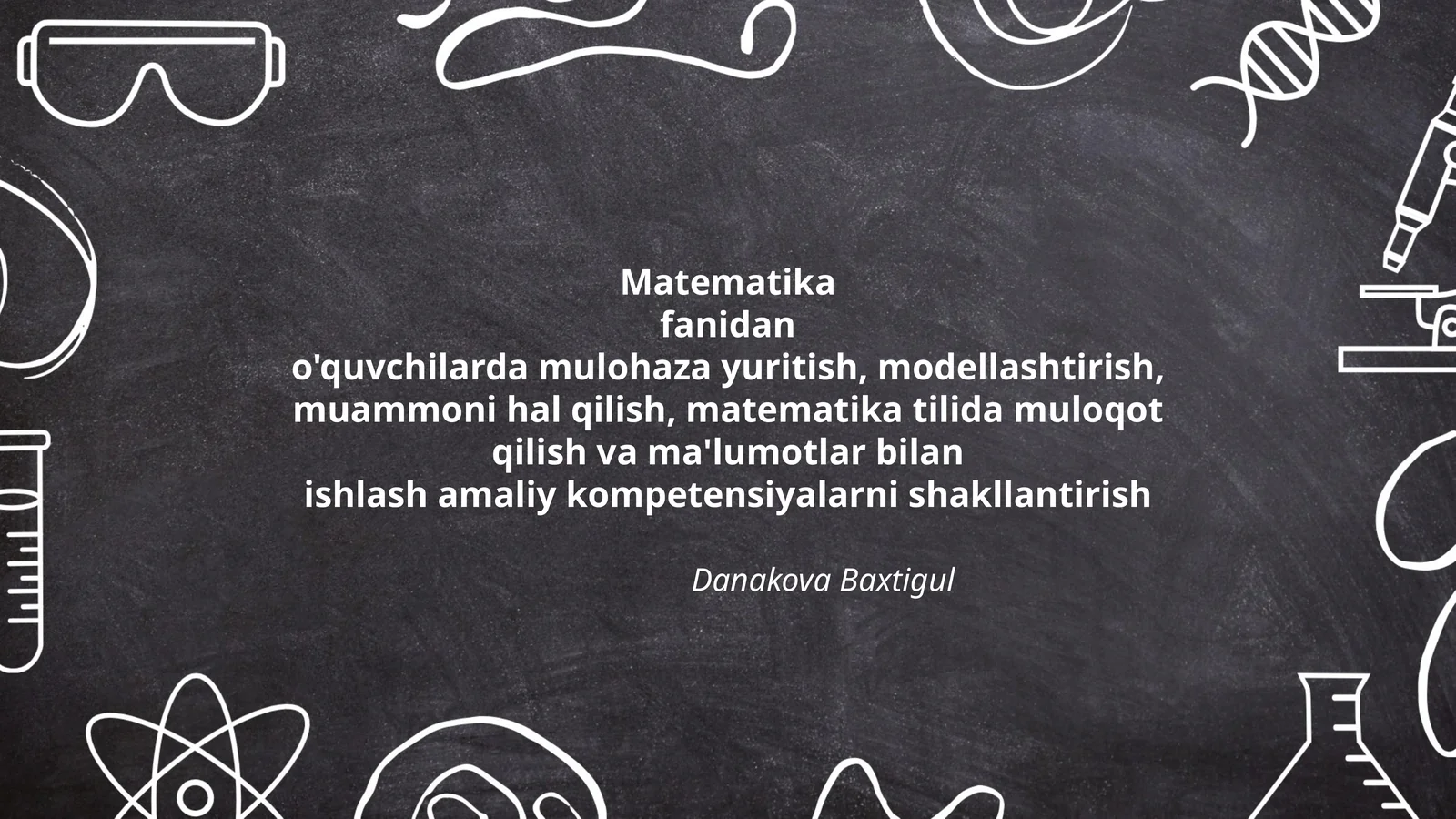 Matematikafanidano'quvchilarda mulohaza yuritish