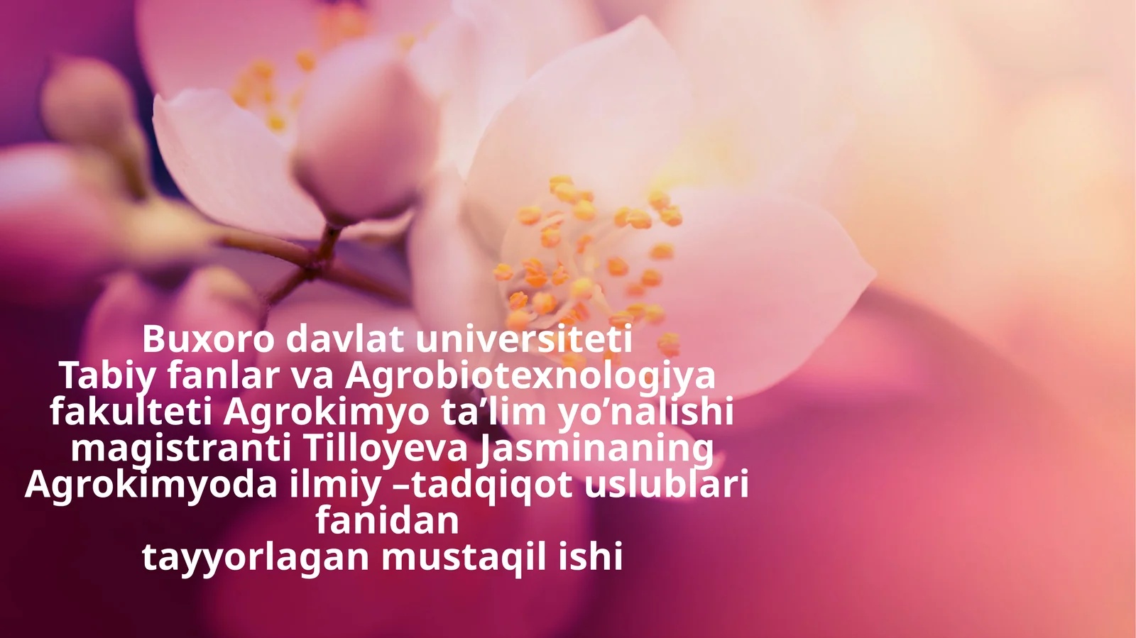 agrokimyo mustaqil ish