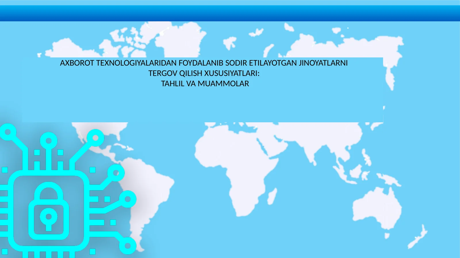 JINOYATLARNI TERGOV QILISH XUSUSIYATLARI