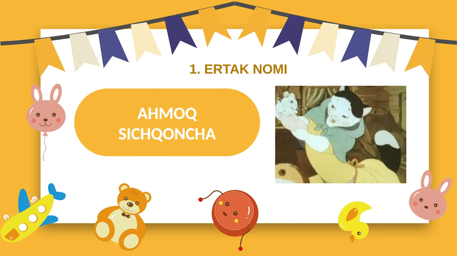 AHMOQ SICHQONCHA ertagi tahlili