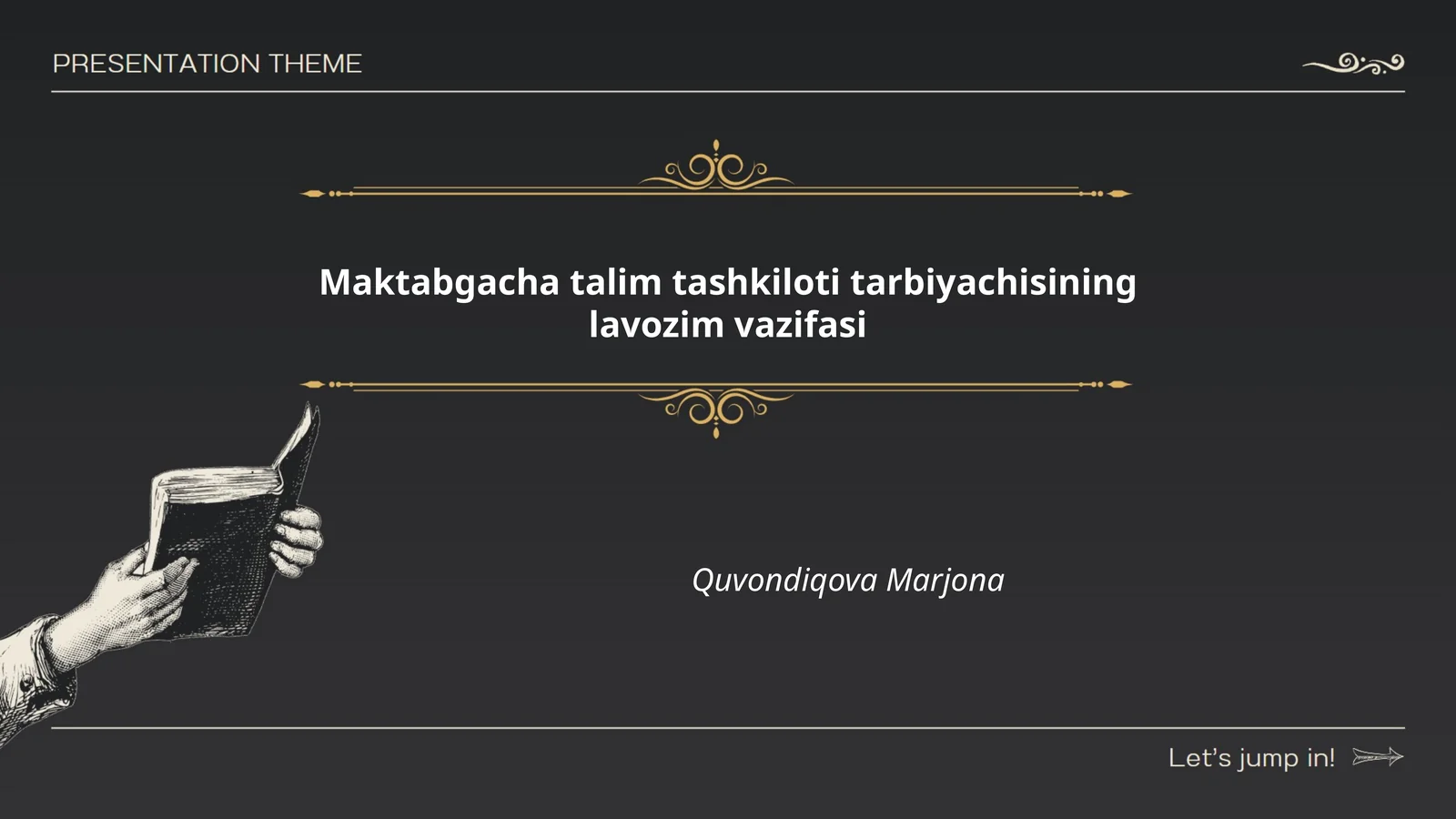 Maktabgacha talim tashkiloti tarbiyachisining lavozim vazifasi