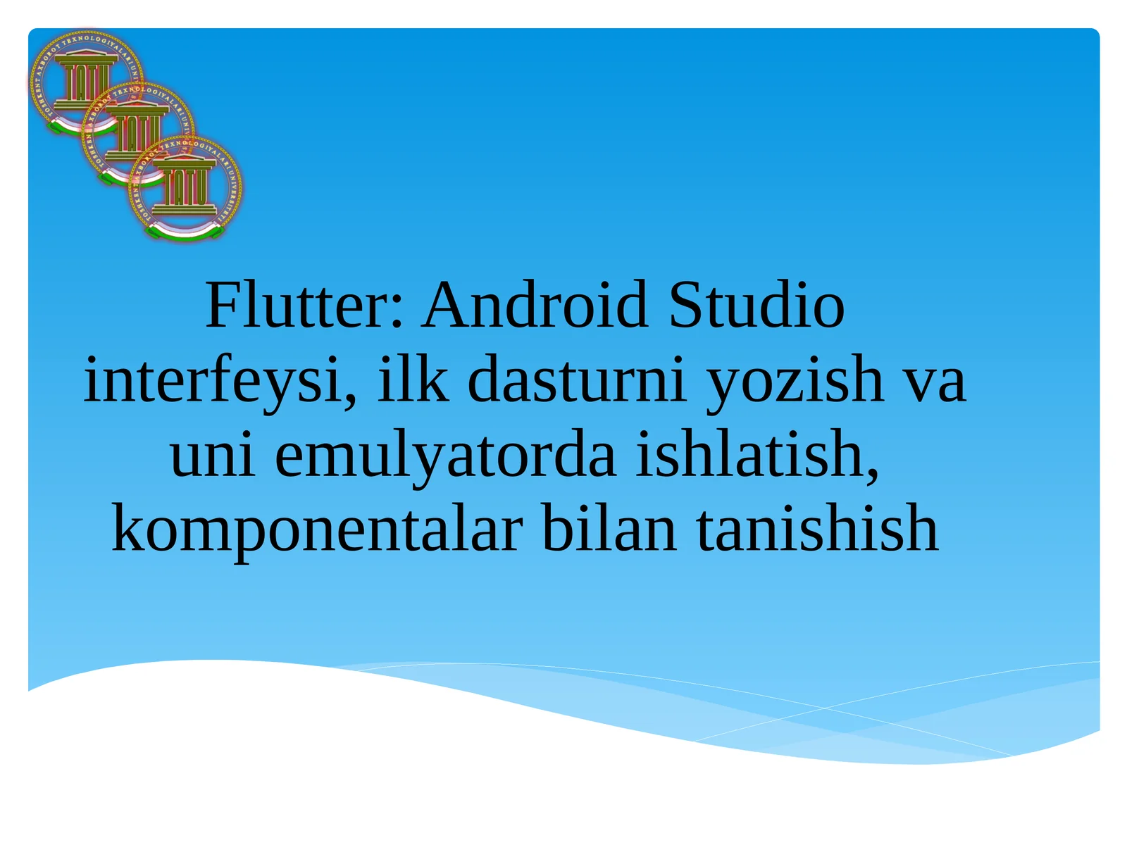 Flutter: Android Studio interfeysi