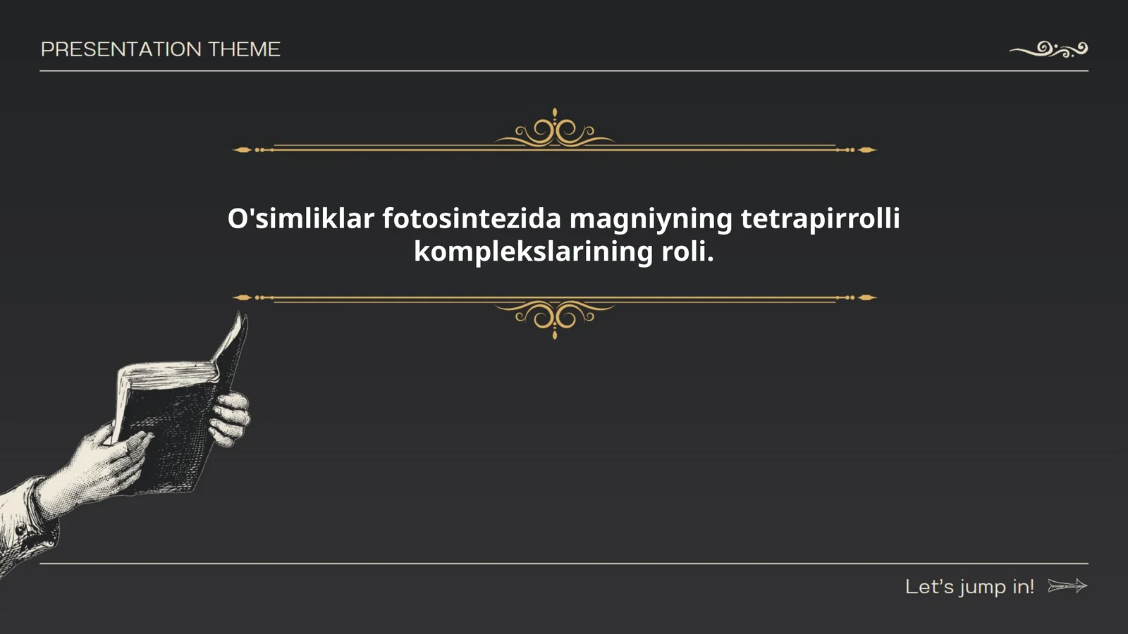 O'simliklar fotosintezida magniyning tetrapirrolli komplekslarining roli