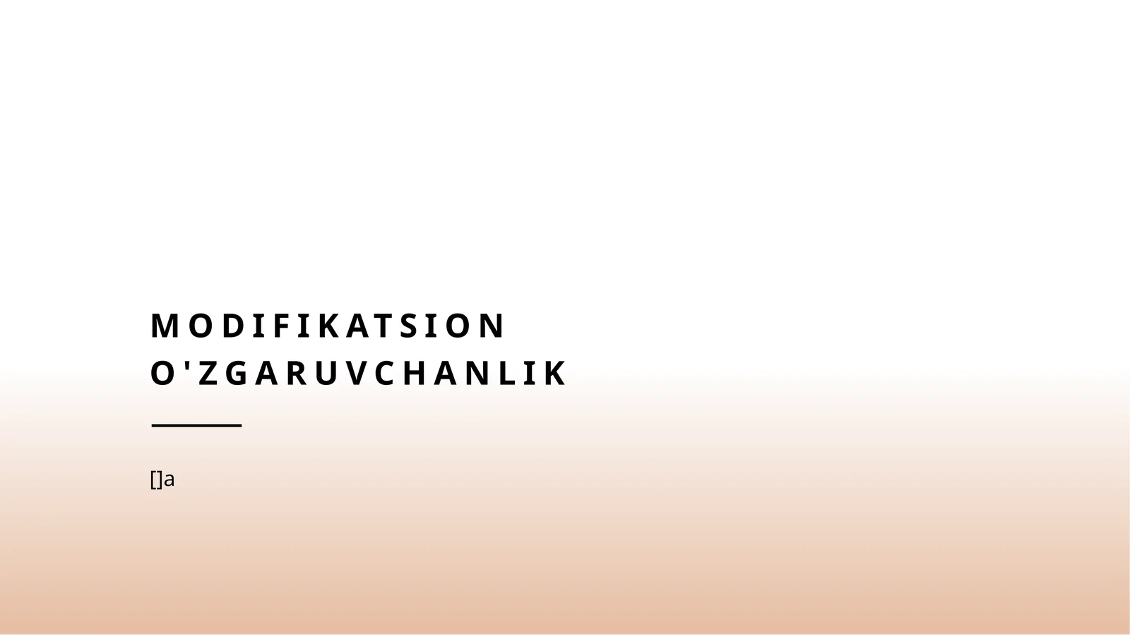 Modifikatsion o'zgaruvchanlik