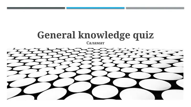 Quiz Blueprint: Structure and Design