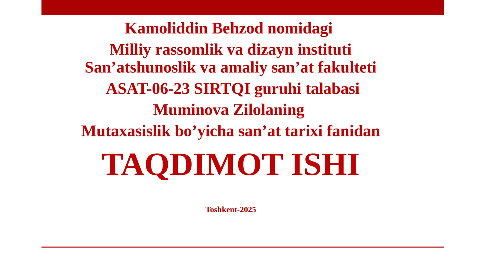BADIIY NAQQOSHLIK