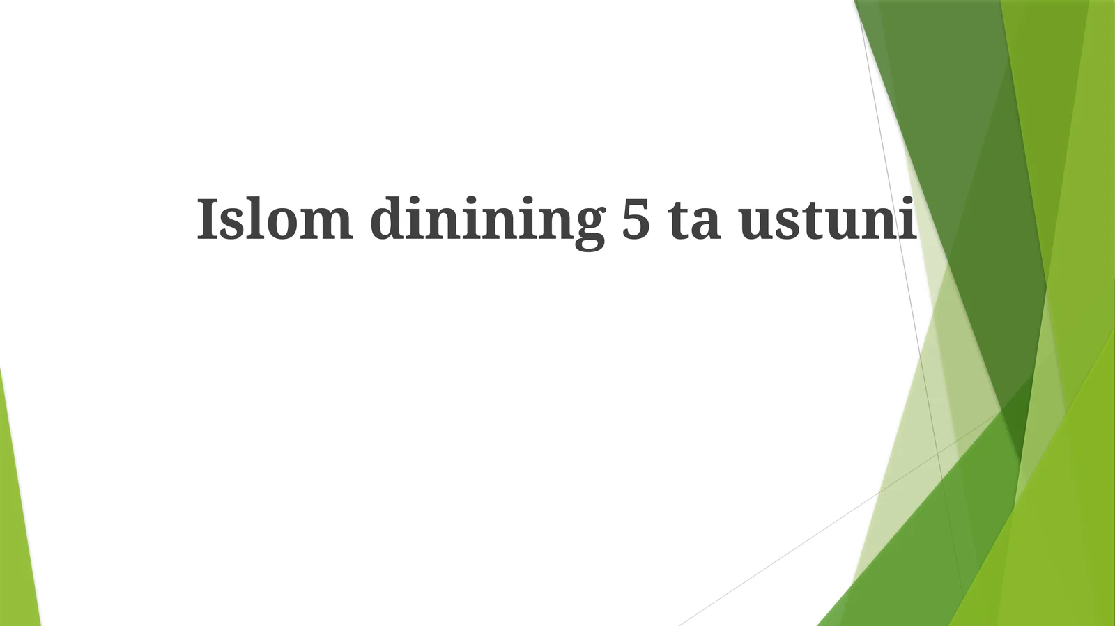 Islomdinining5 taustuni