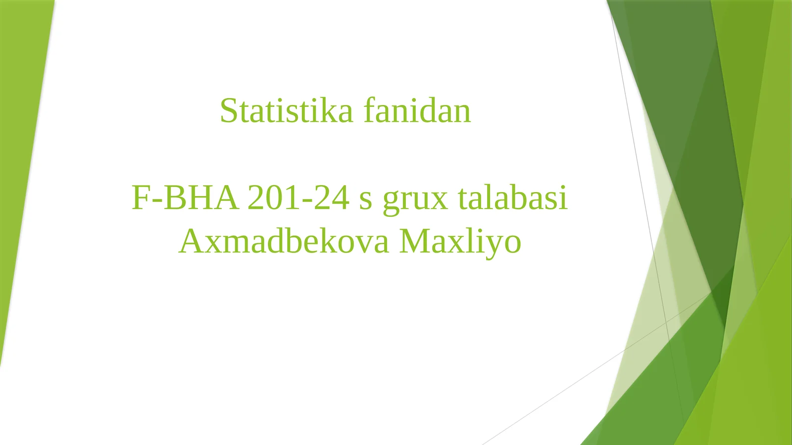 Statistik ma’lumotlarni jadval va grafiklarda tasvirlash (Statistika fani)