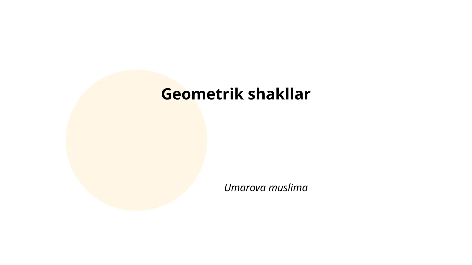 Geometrik shakllar