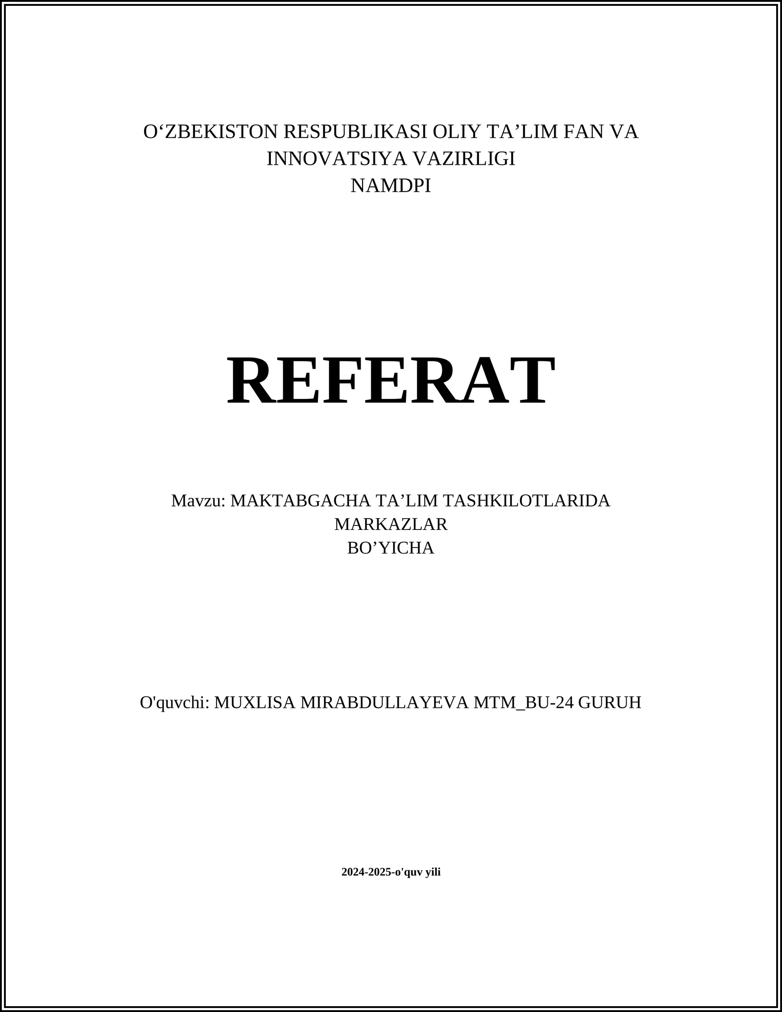 O'yinchoq yaratish markazi