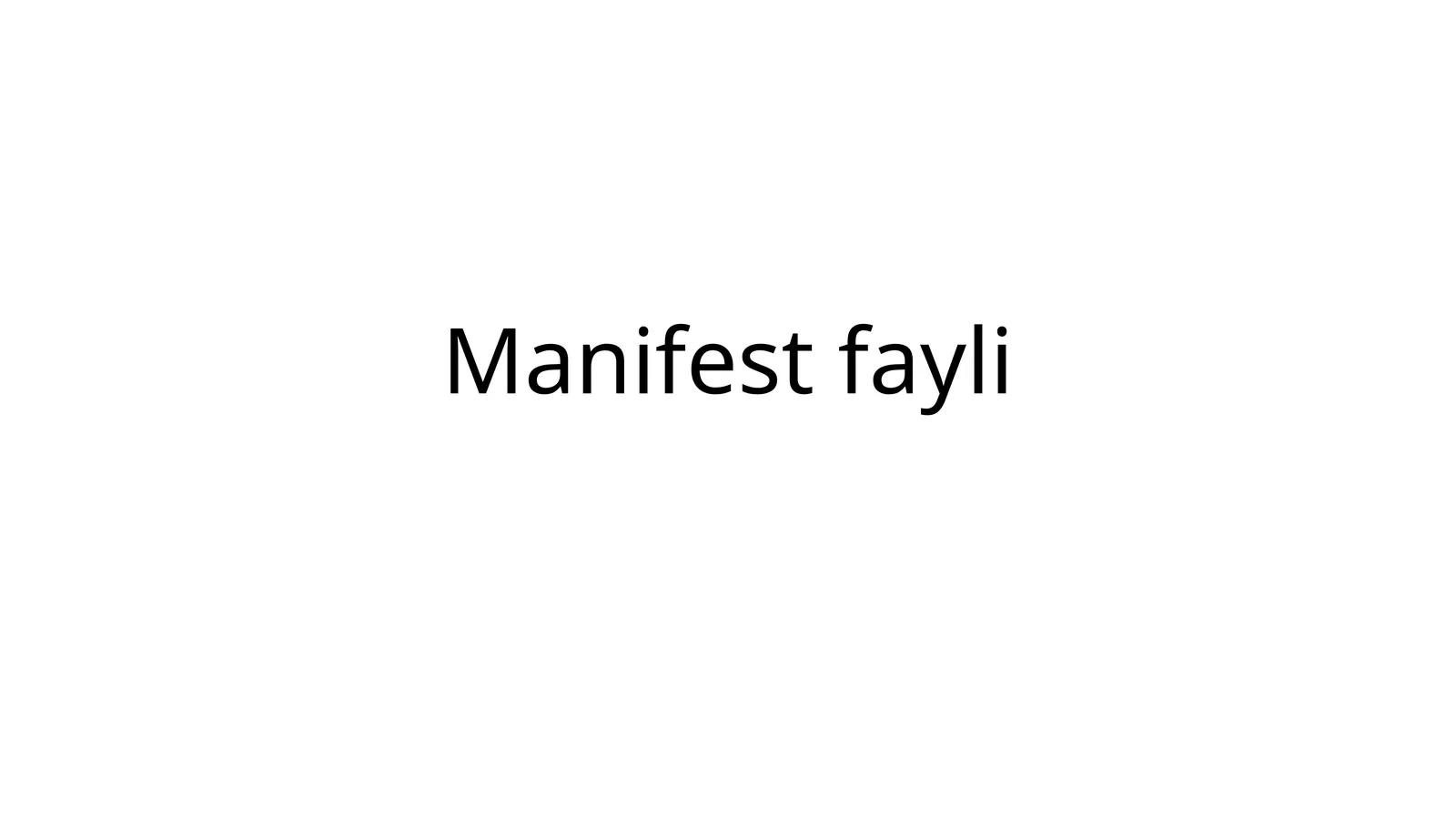 Manifest fayli