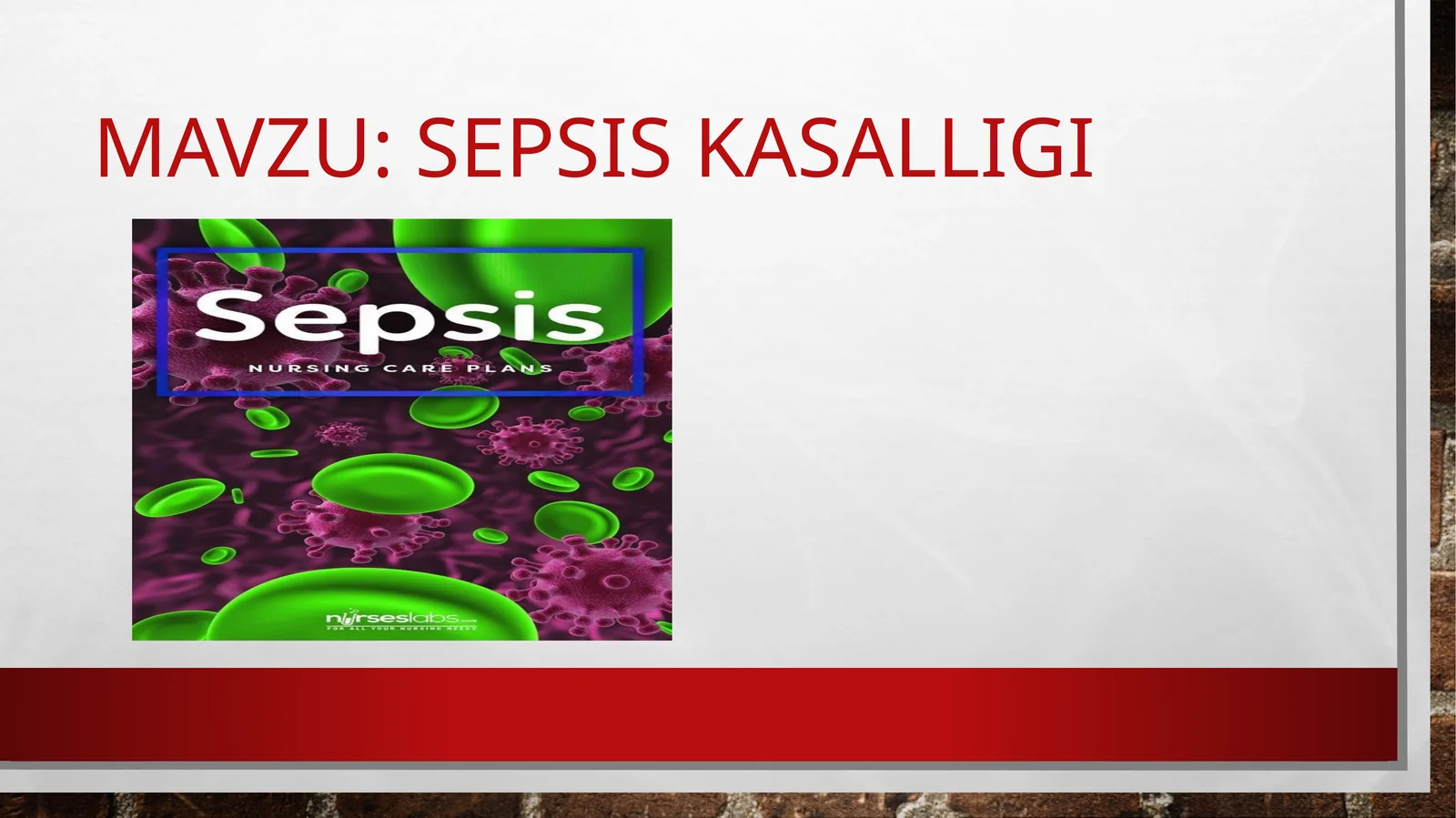 sepsis kasalligi