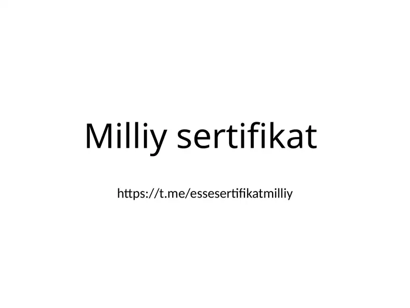 Milliysertifikat