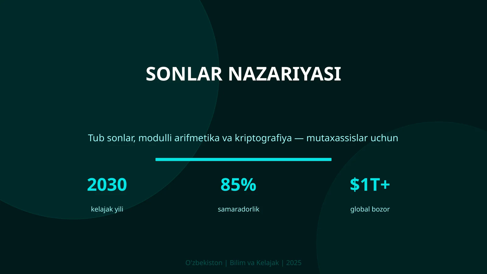 SONLAR NAZARIYASI