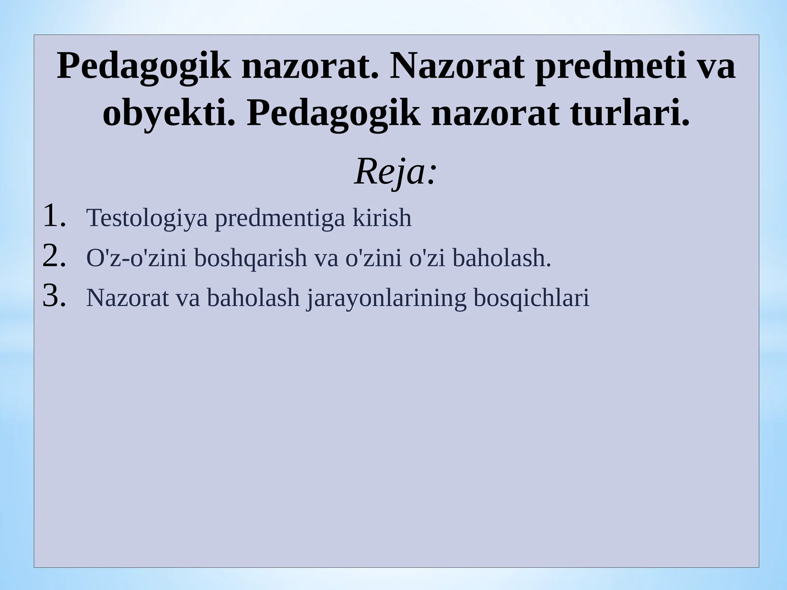 Pedagogik nazorat