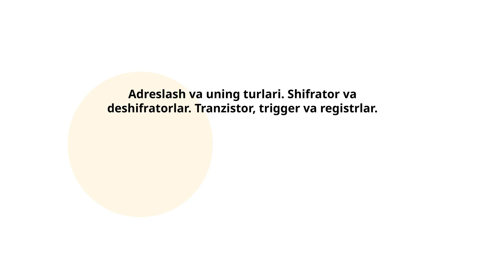 Adreslash va uning turlari