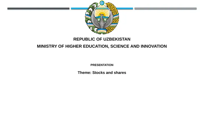 Understanding Stocks and Shares