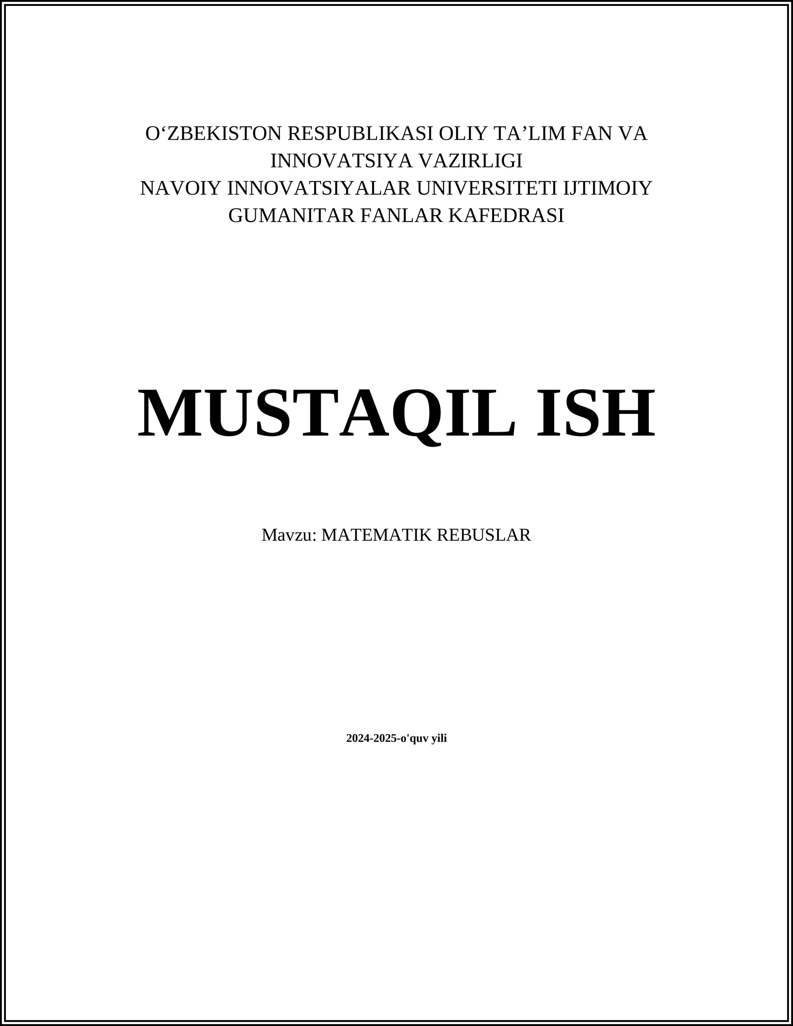 Matematik Rebuslar