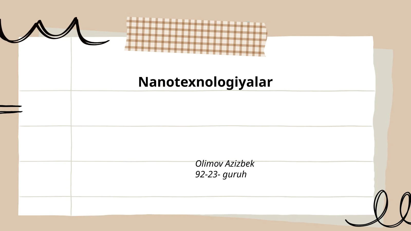Nanotexnologiyalar