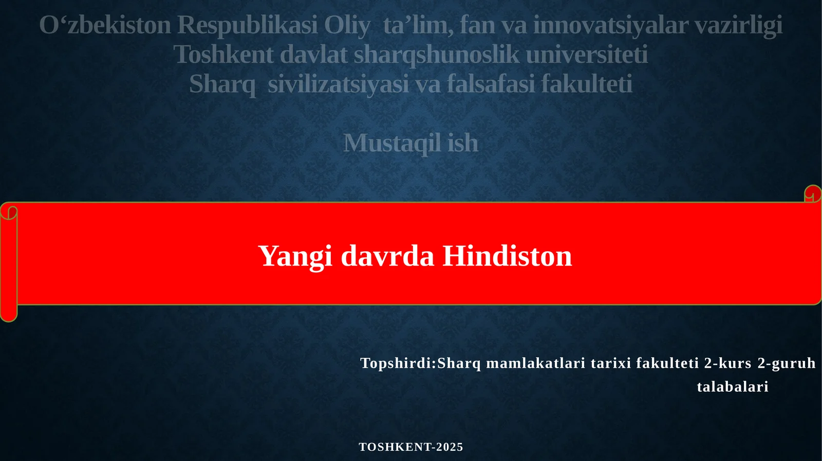 Yangidavrda Hindiston