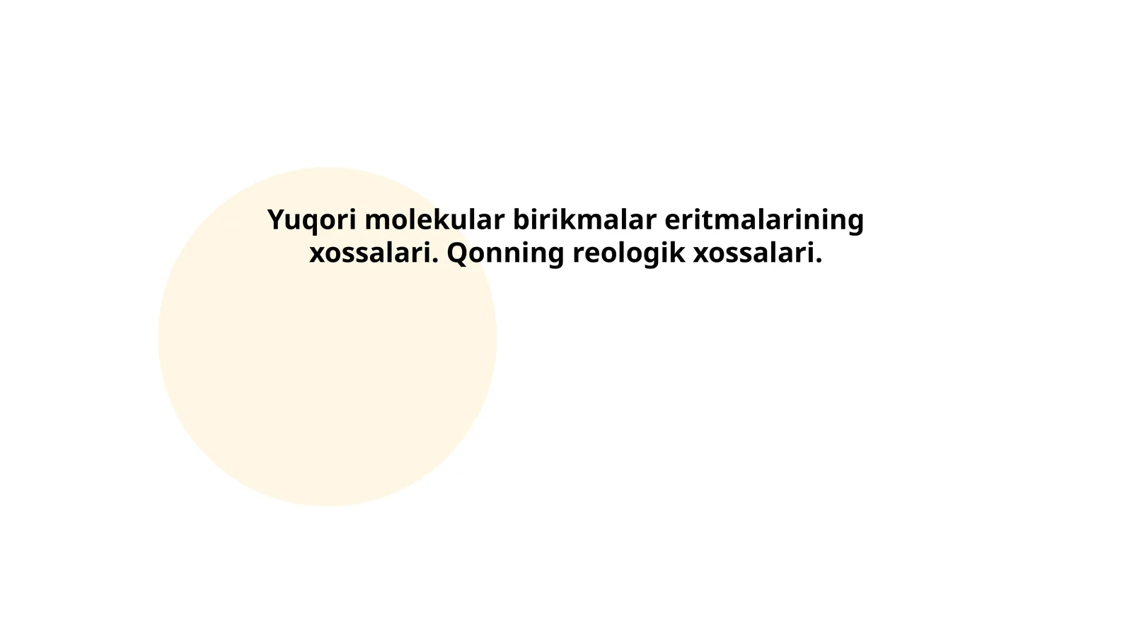 Yuqori molekular birikmalar eritmalarining xossalari