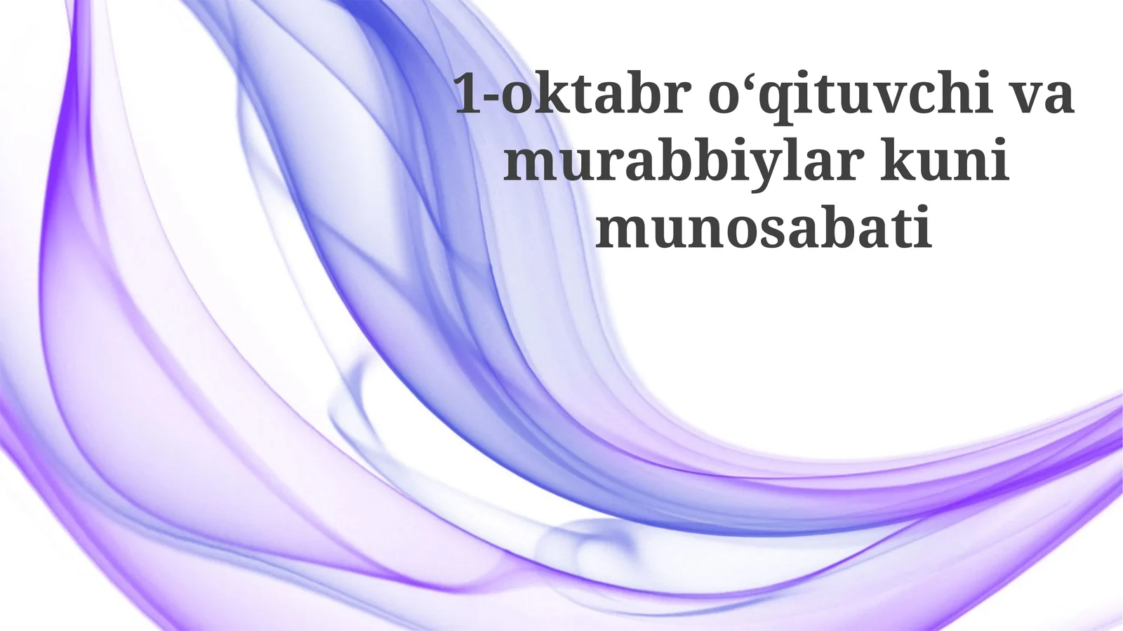 O'qituvchi va Ustozlar Kuni