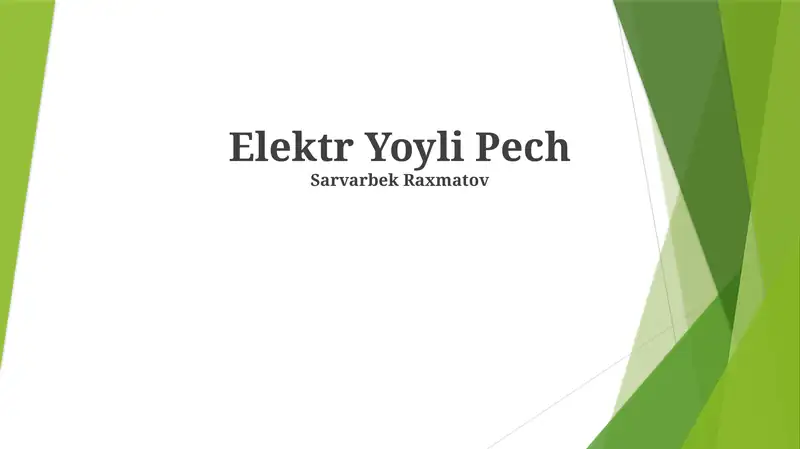 Elektr Yoyli Pech