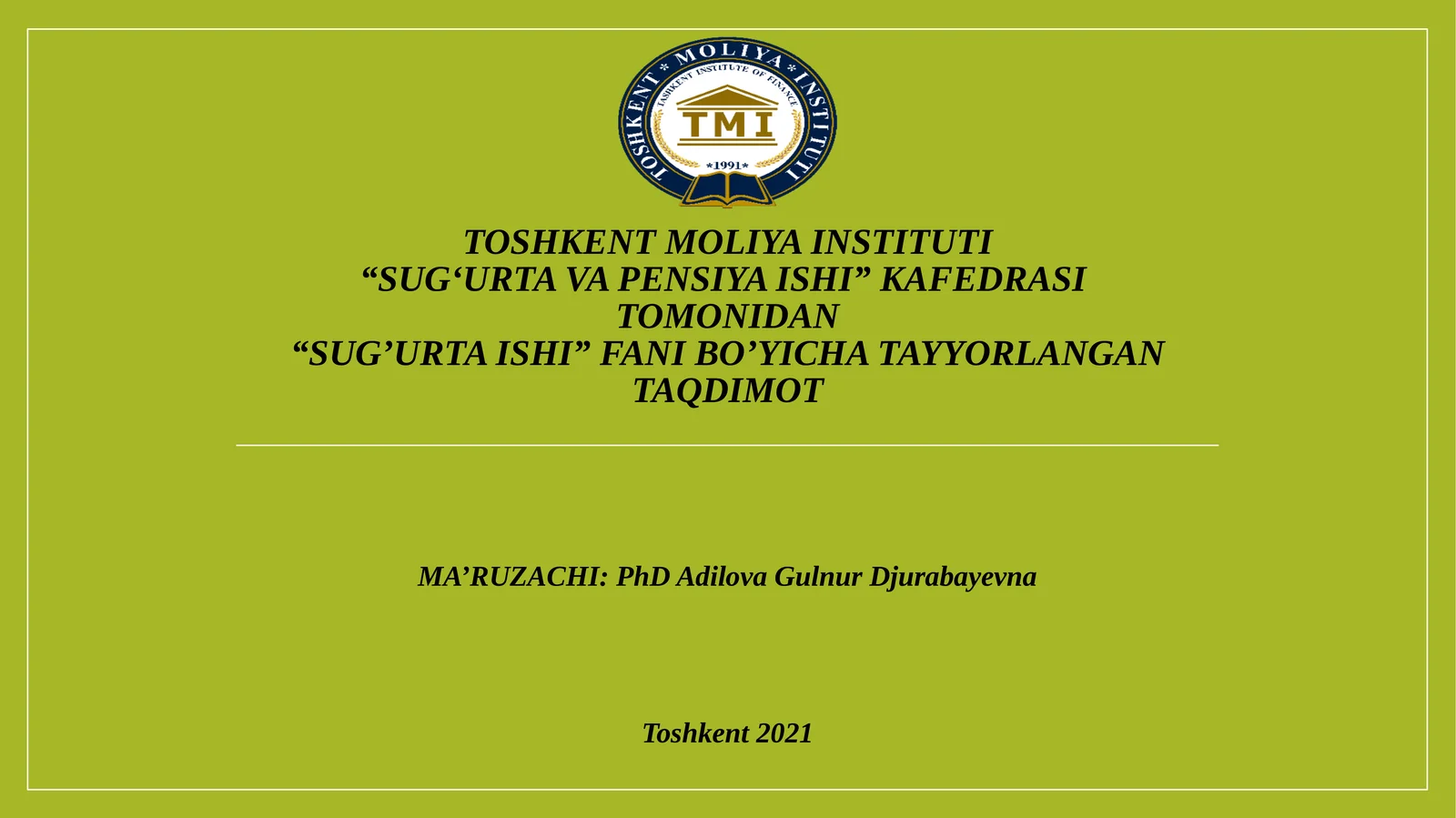 Sug‘urta ishi