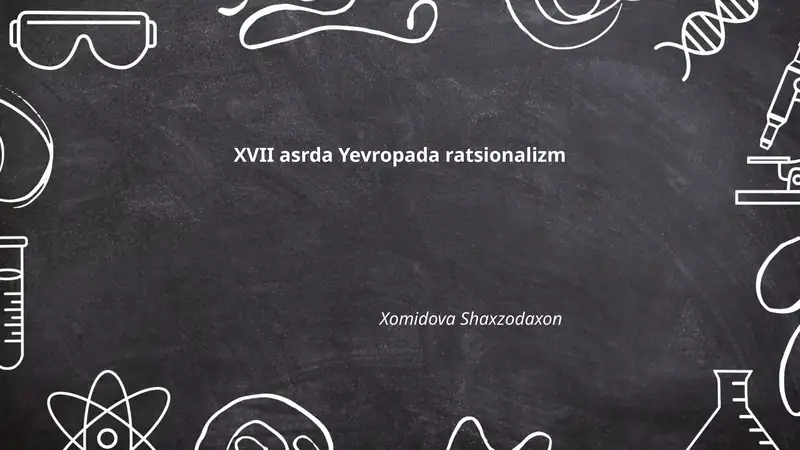 XVII asrda Yevropada ratsionalizm