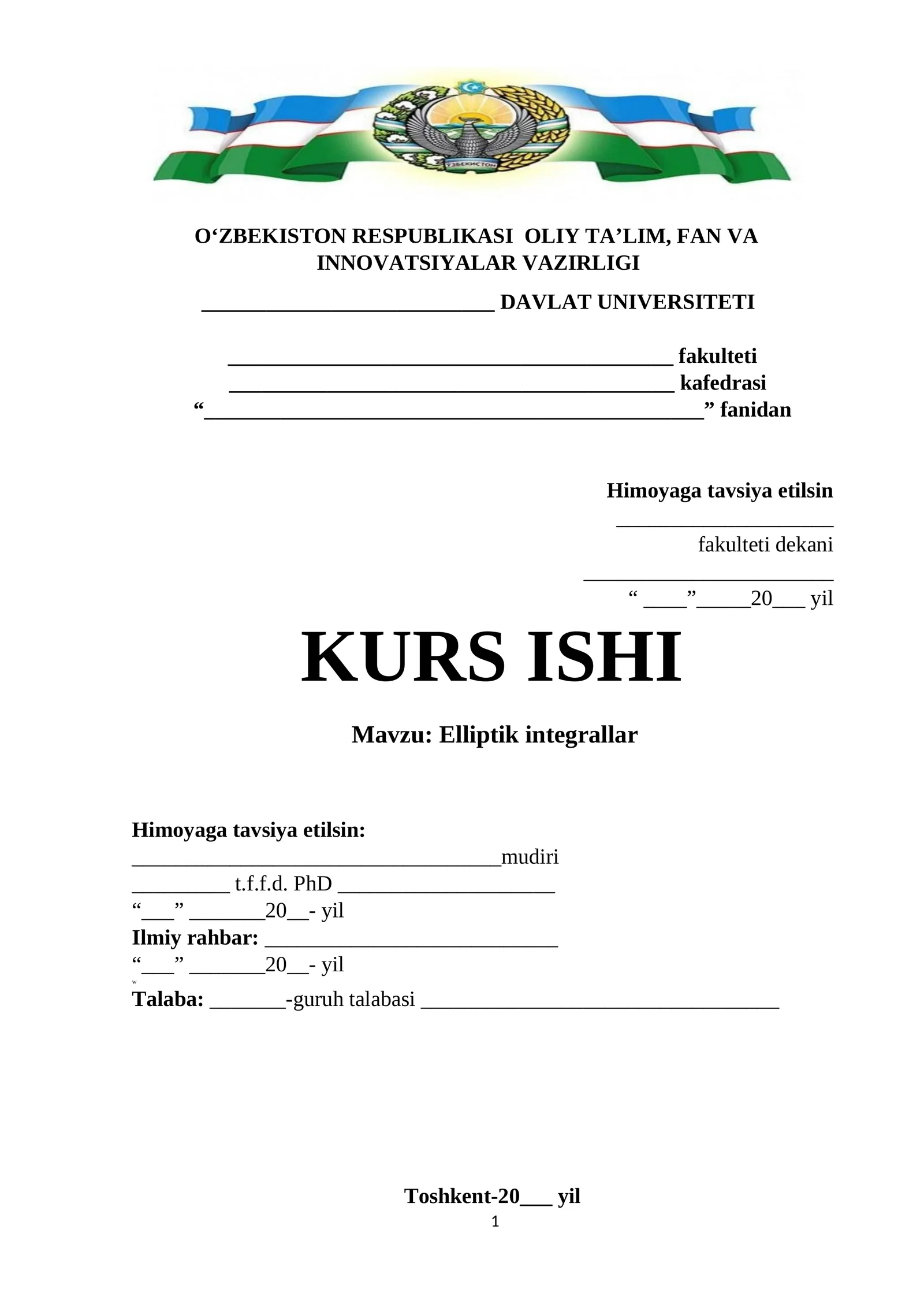 Elliptik integrallar