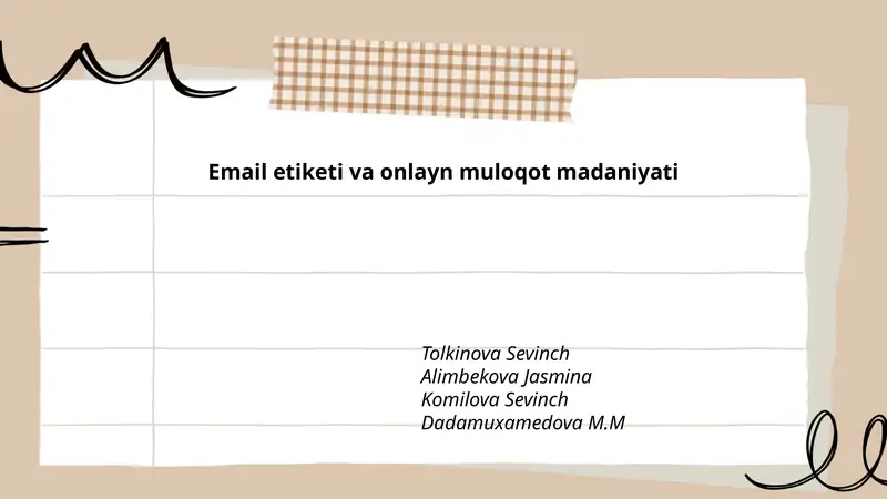 Email etiketi va onlayn muloqot madaniyati