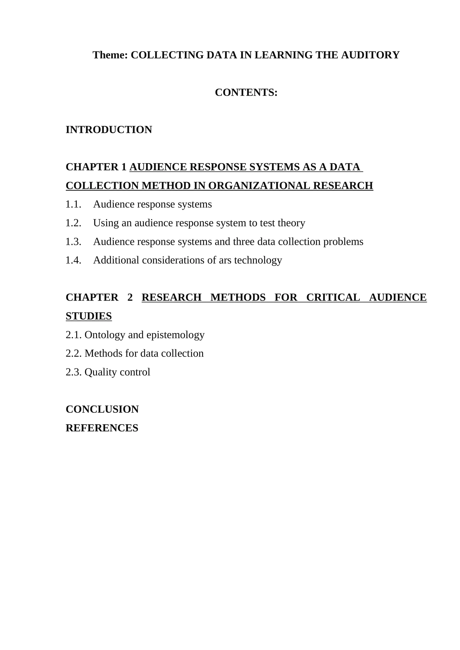 AUDIENCE RESPONSE SYSTEMS AS A DATA COLLECTION METHOD IN ORGANIZATIONAL RESEARCH