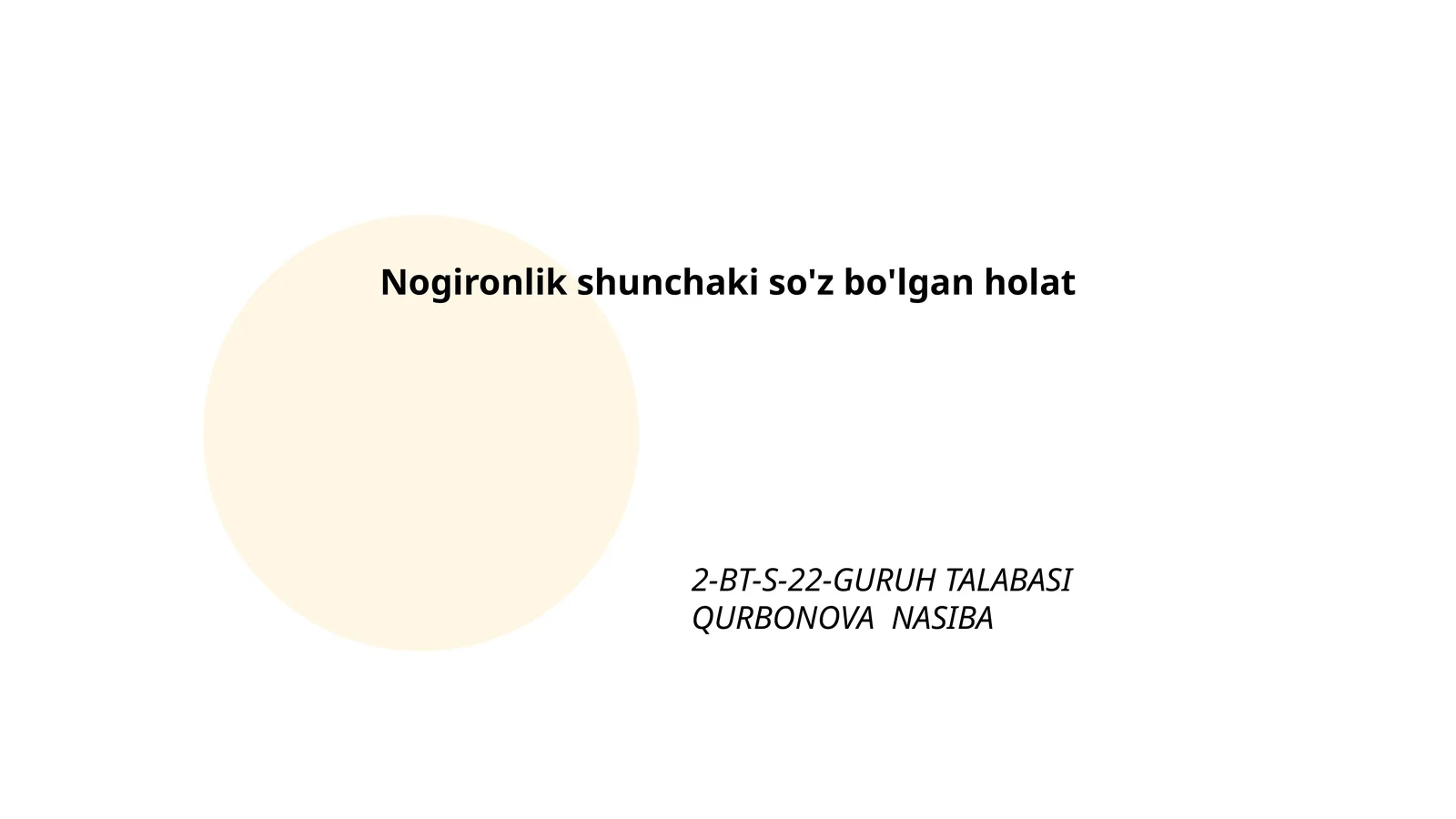 Nogironlik shunchaki so'z bo'lgan holat