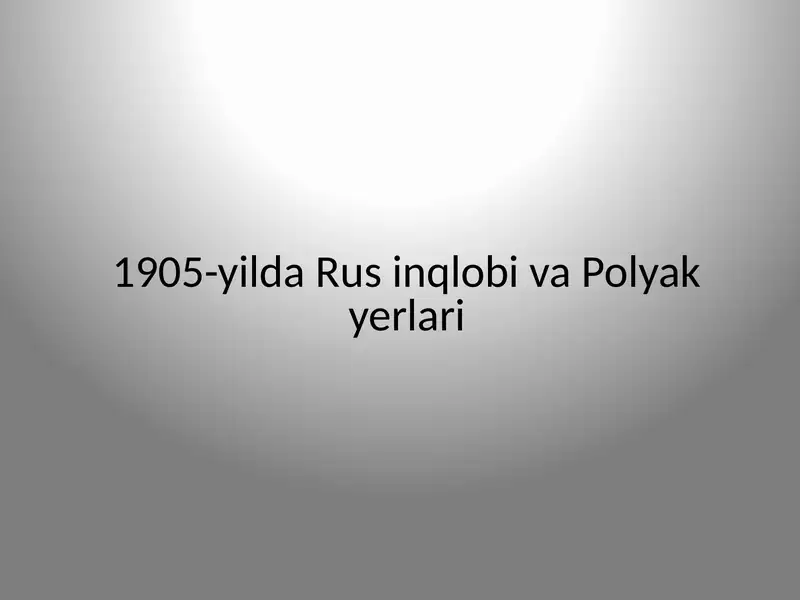 1905-yilda Rus inqlobi va Polyak yerlari