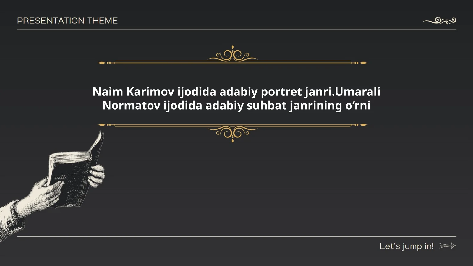 Naim Karimov ijodida adabiy portret janri.Umarali Normatov ijodida adabiy suhbat janrining o‘rni