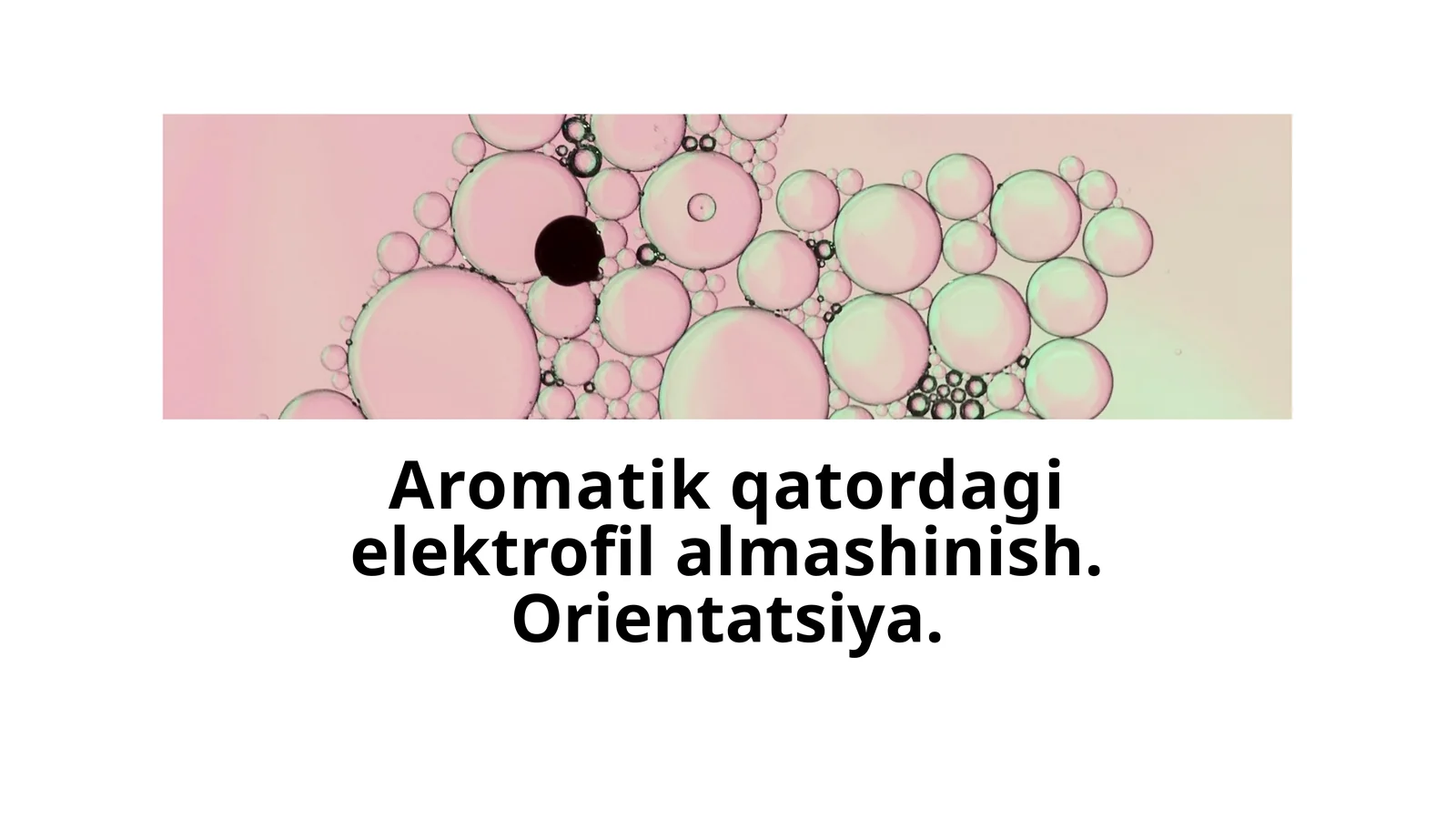 Aromatik qatordagi elektroﬁl almashinish