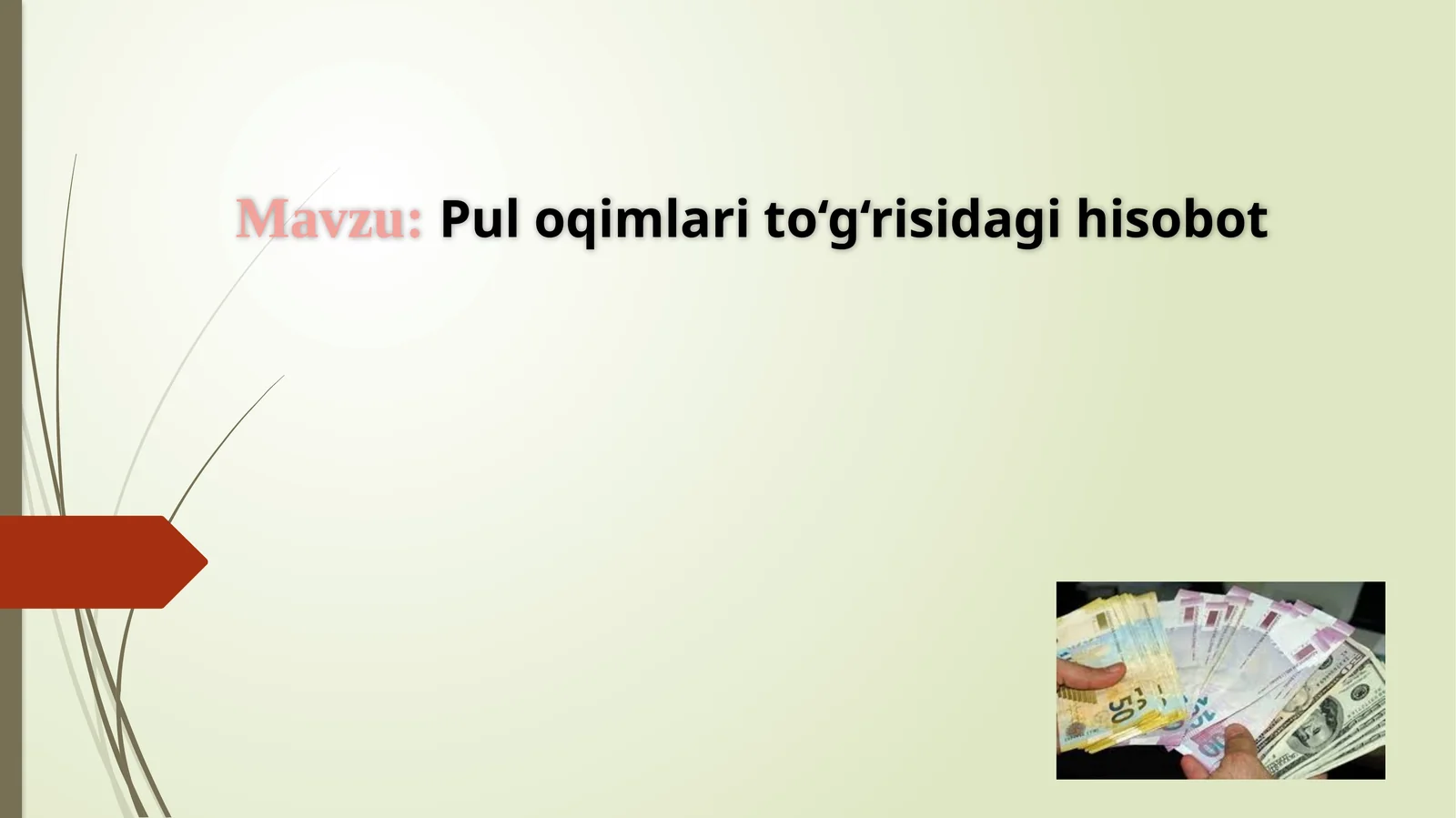 Puloqimlar to‘g‘risidagi hisobot